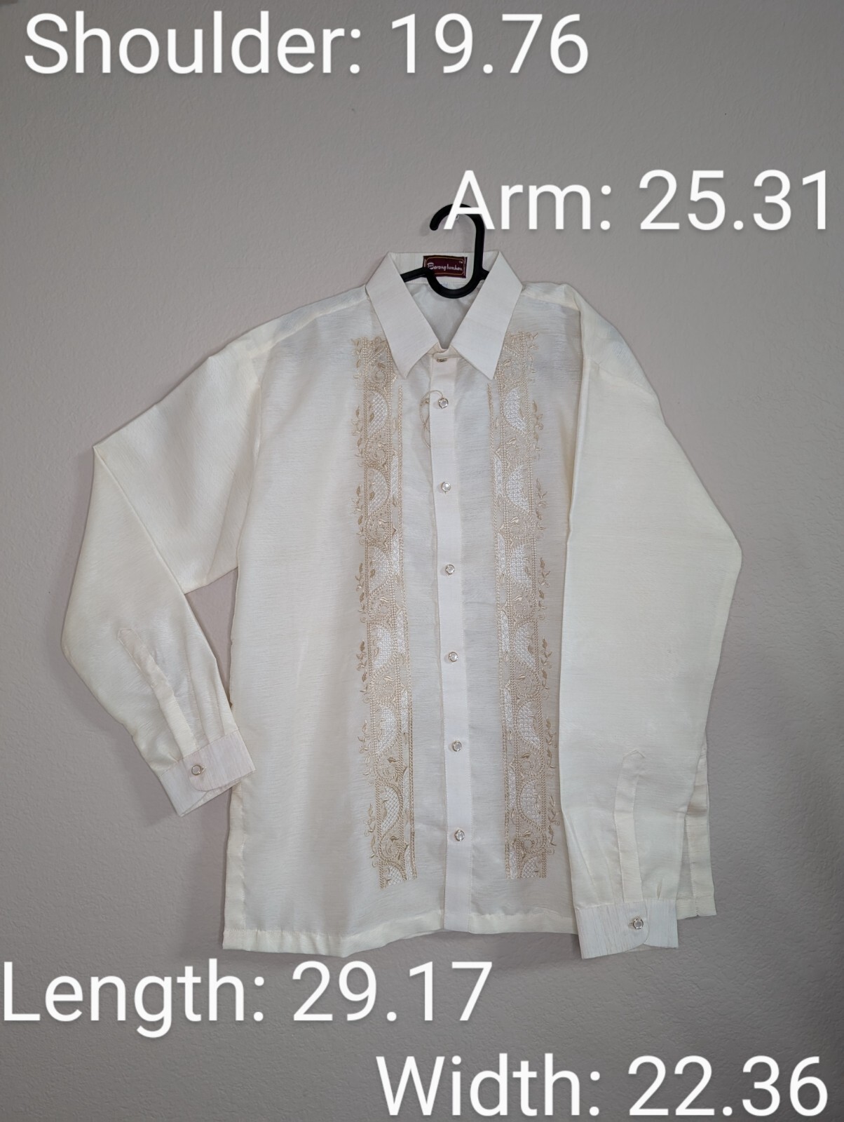Filipino barong tagalog Traditional Collar Imported From Philippines