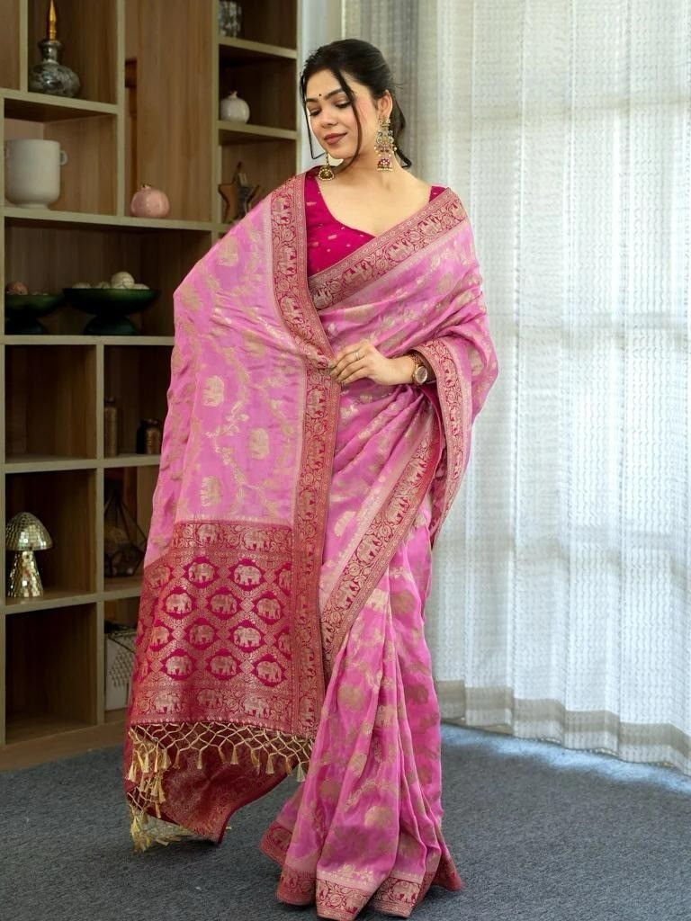INDIAN SARI PAKISTANI WEDDING SAREE BLOUSE NEW BOLLYWOOD DESIGNER PARTY WEAR