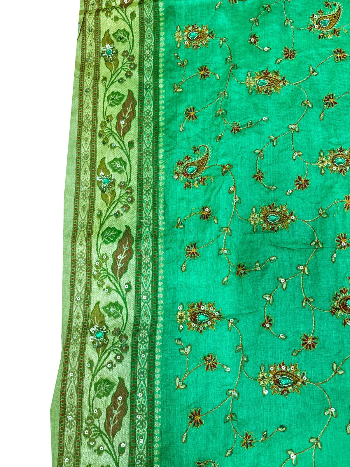 Vintage Tussar Silk Saree, Upcycled Printed Tussah Silk DIY Fabric TS1115
