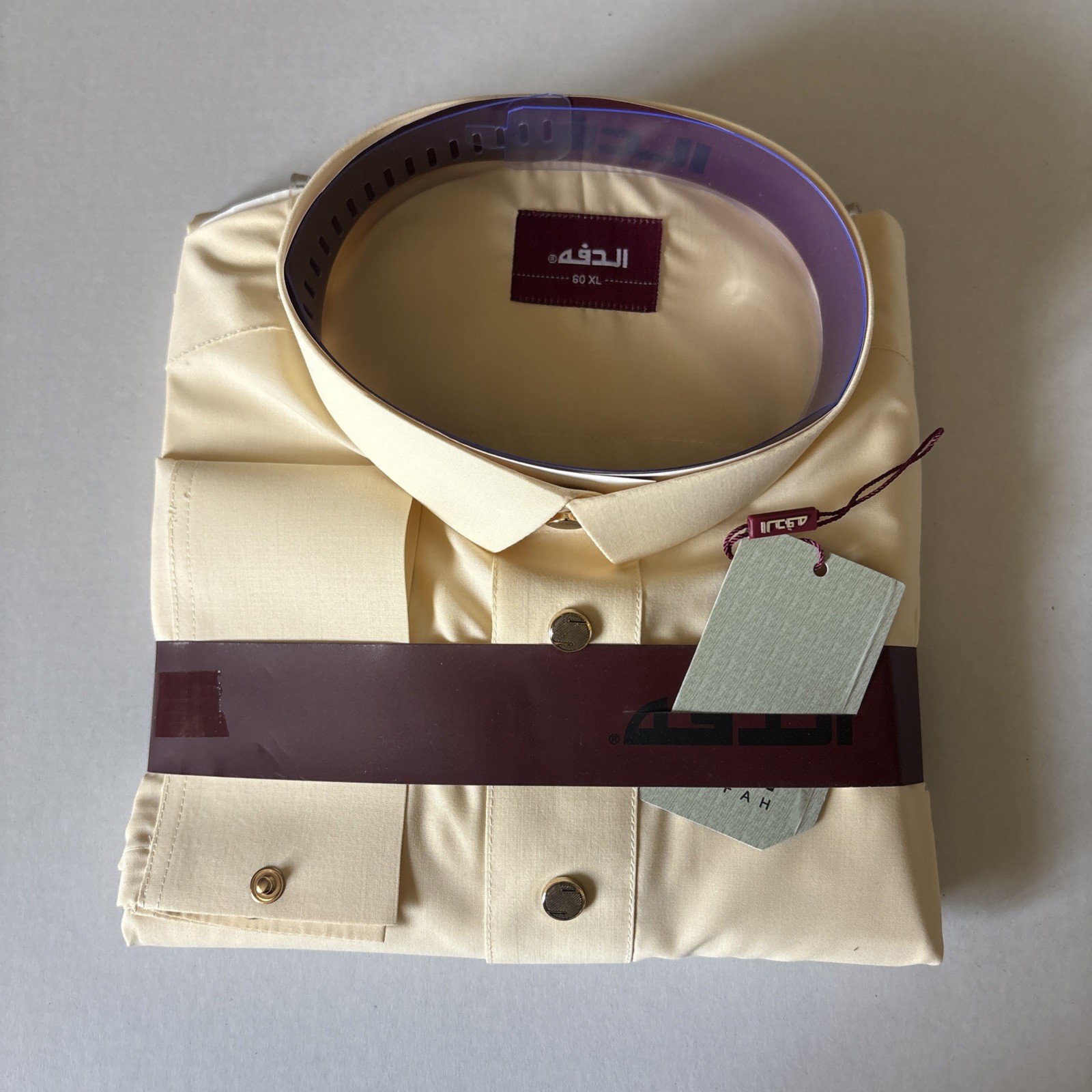 MEN Size 60XL DAFFAH High Quality ALL SEASON Thobe CUFF SLEEVE SHIRT COLAR