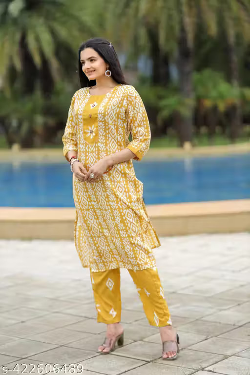 Cotton Kurtis Women’s Printed Cotton Cotton Blend A-line Kurti Set