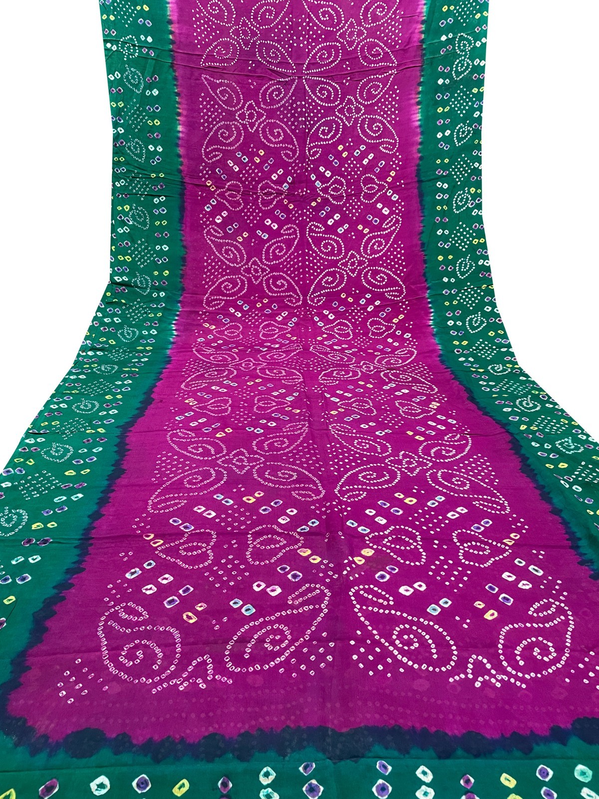 Vintage Chiffon Silk Saree, Lightweight Fabric for DIY & Sewing CS1161