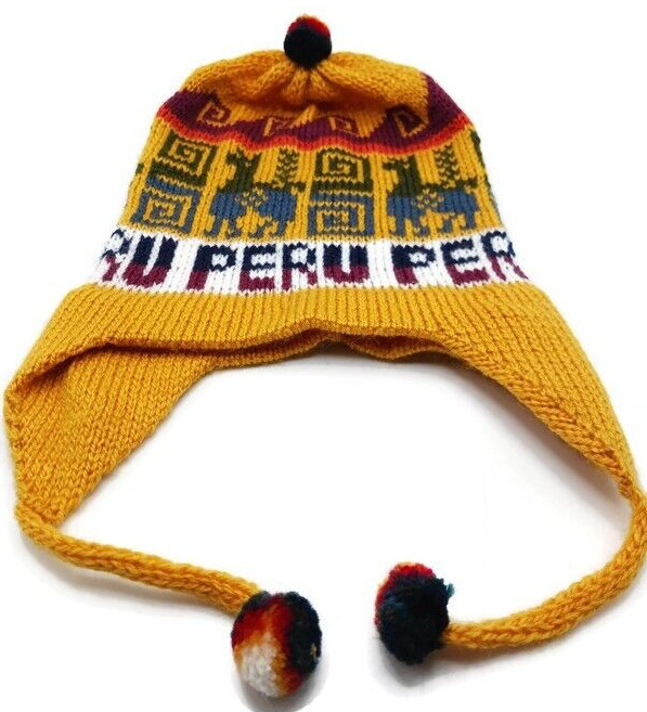 Handmade Chullo for kids – Peruvian Warmer hat for Winter knitting in Woll