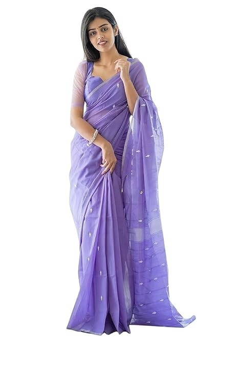 Women’s Cotton Linen Saree With Blouse Piece