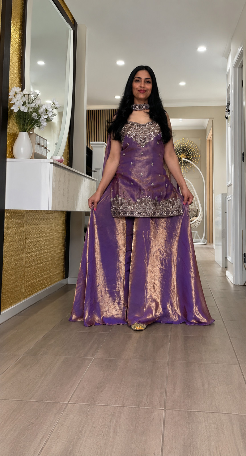 Ready To Wear GEORGETTE Anarkali Gown Suit Sequence Work Festive Sharara Style