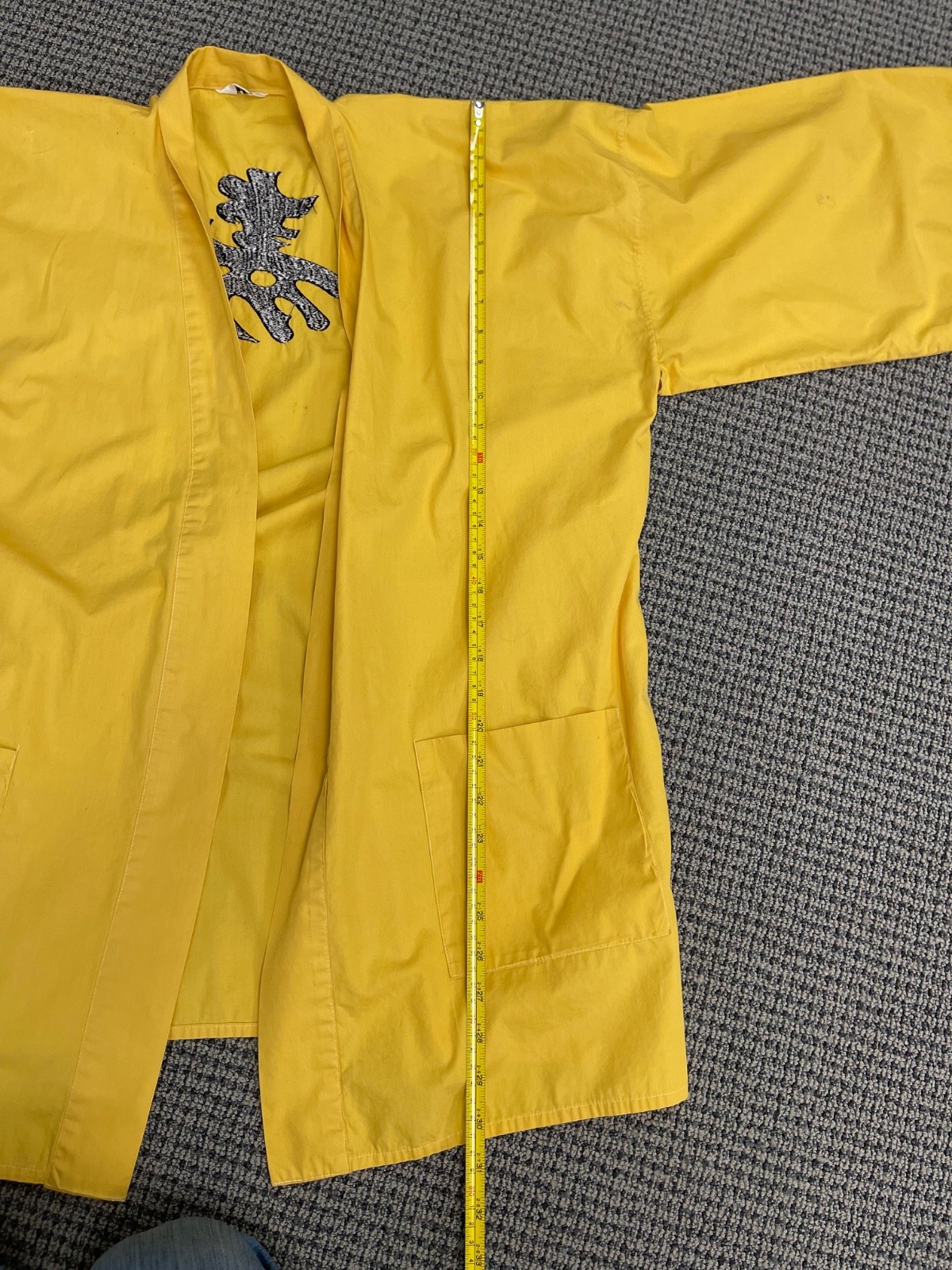 Japanese Yellow Kimono 100% Cotton Unbranded Made in Japan with Belt