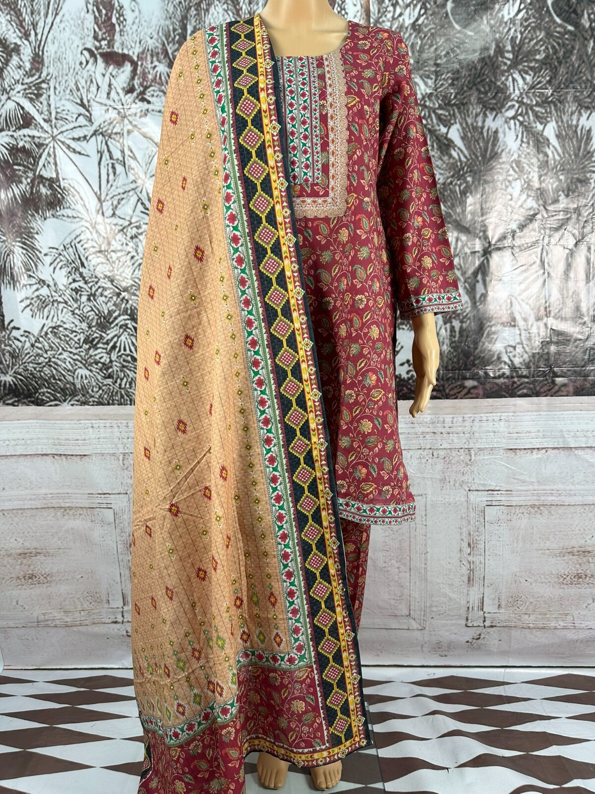 MTF THE WINTRY CITY DIGITAL IDENTIC PRINTED KHADDAR 3 PIECE READY TO WEAR