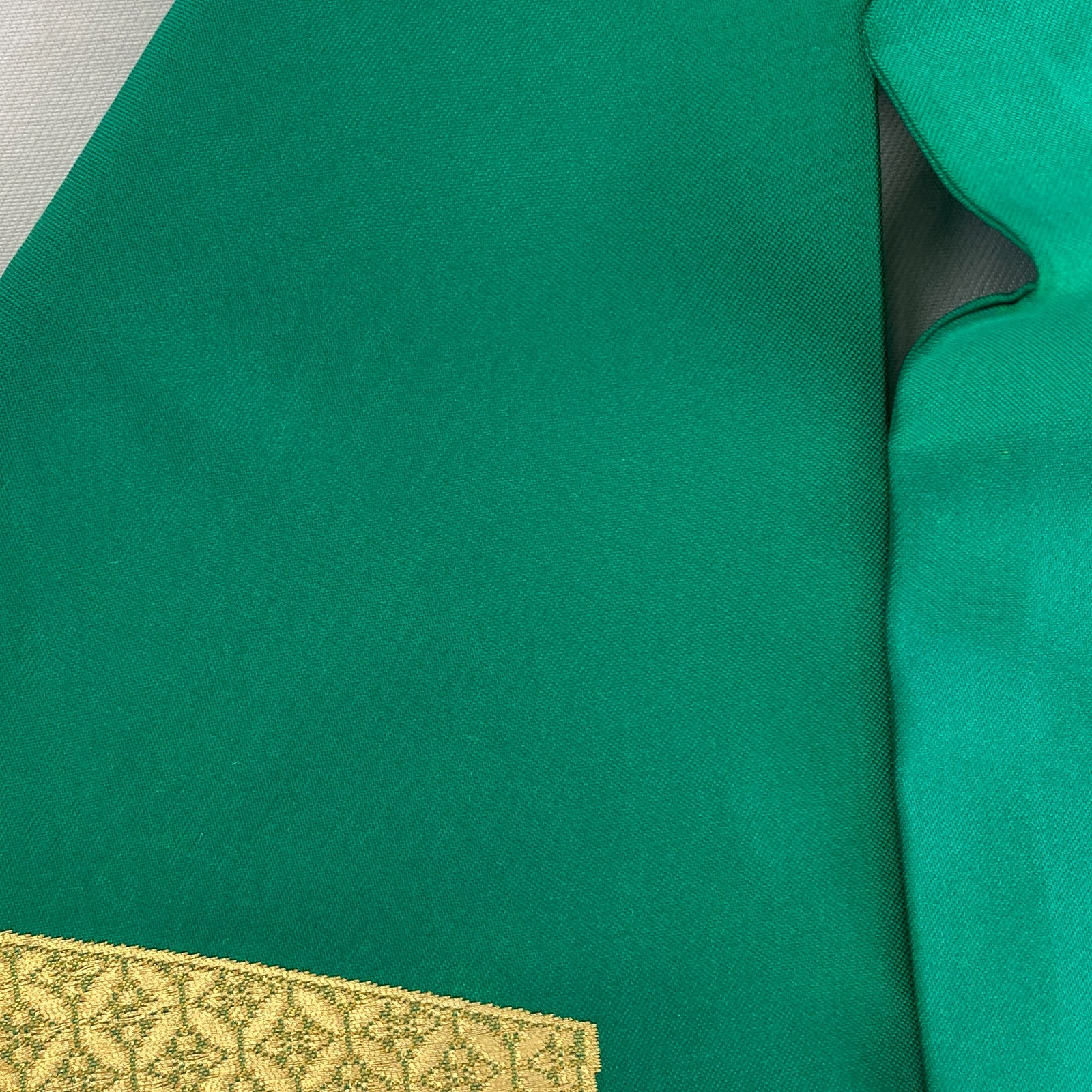 Japanese Vintage Kimono Nagoya Obi Silk Green Drit Traditional 143 x 11 in