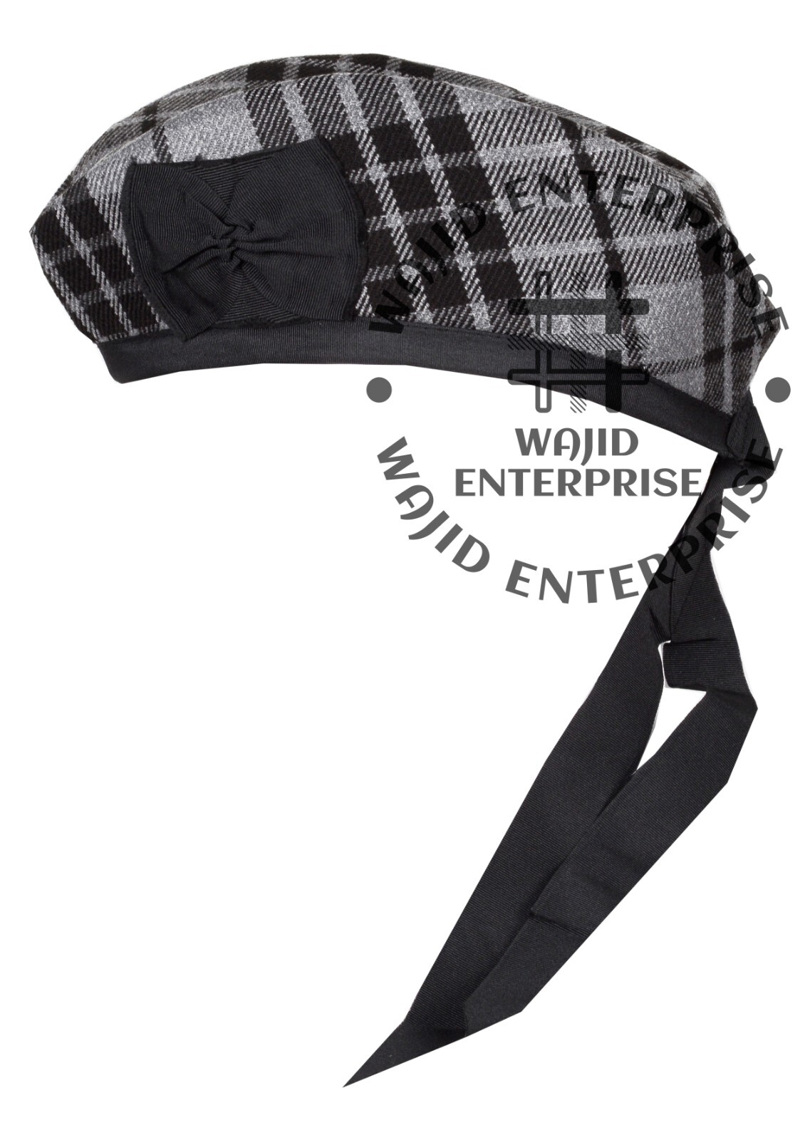 Scottish Kilt Cap Grey Watch tartan GLENGARRY Cap Military Bonnet Glengarry Hat
