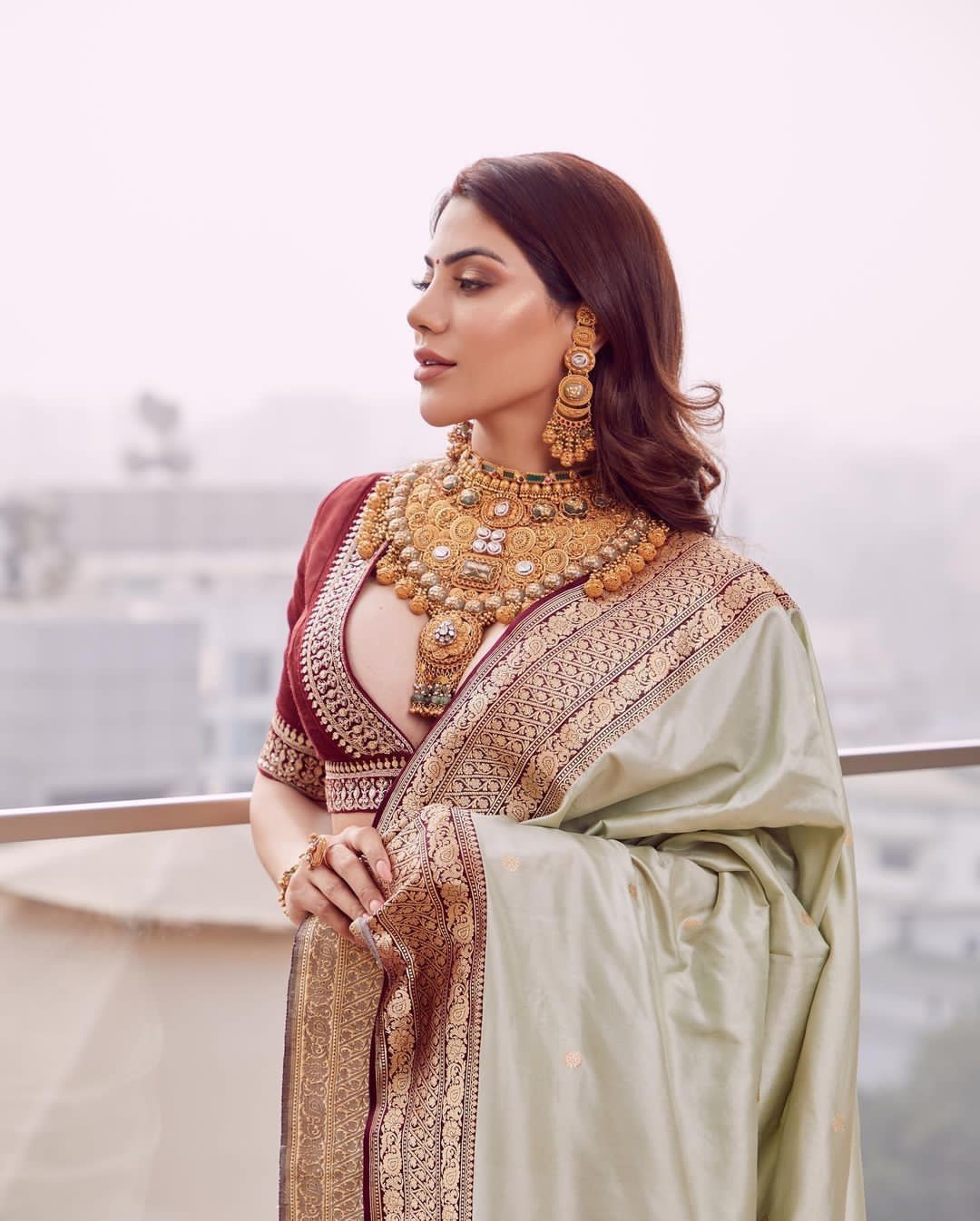 Soft Lichi Silk Sari Rich Pallu Jacquard Work All Over Saree Blouse Indian Wear