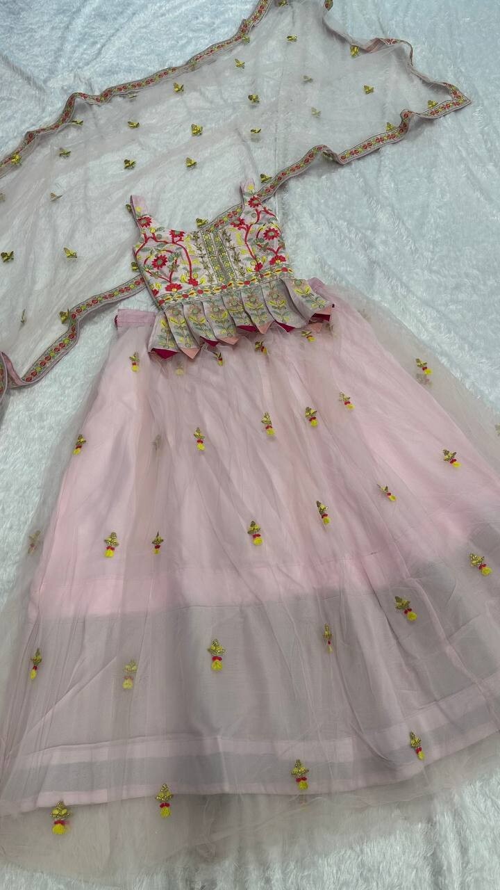 PRESENTING LATEST SOFT NET LEHENGA CHOLI WITH DUPATTA FOR ENGAGEMENT WEAR