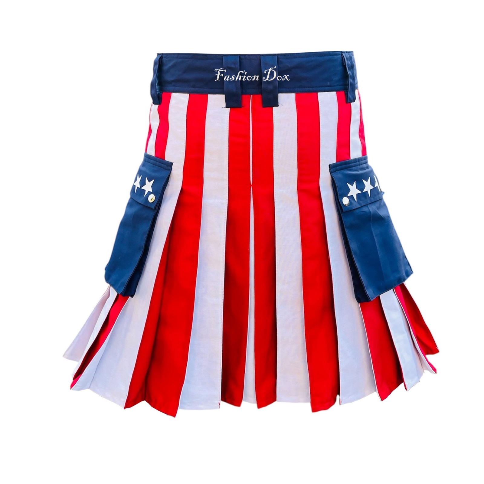 Men’s American Flag Kilt – Handmade Patriotic Hybrid Kilt – utility kilt men