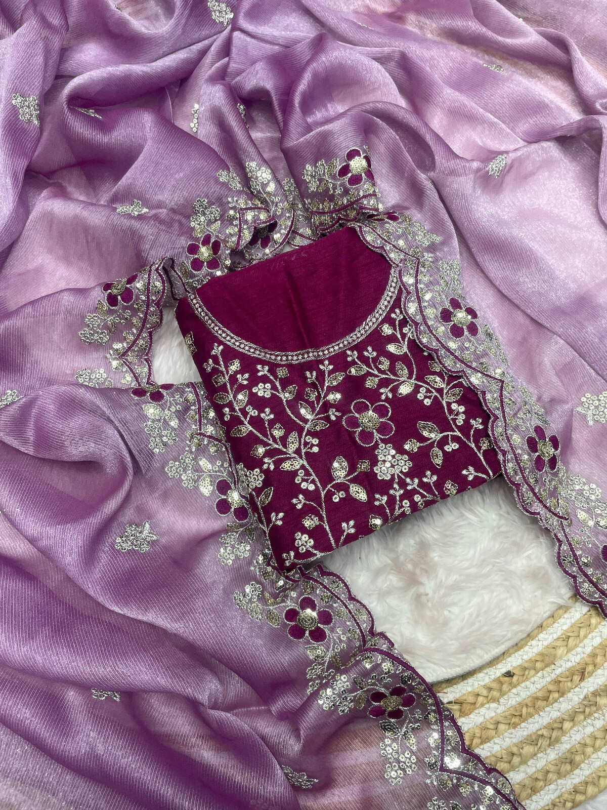 Designer Sari Bollywood Bridal Silk Saree Blouse South Indian Party Wear Saree