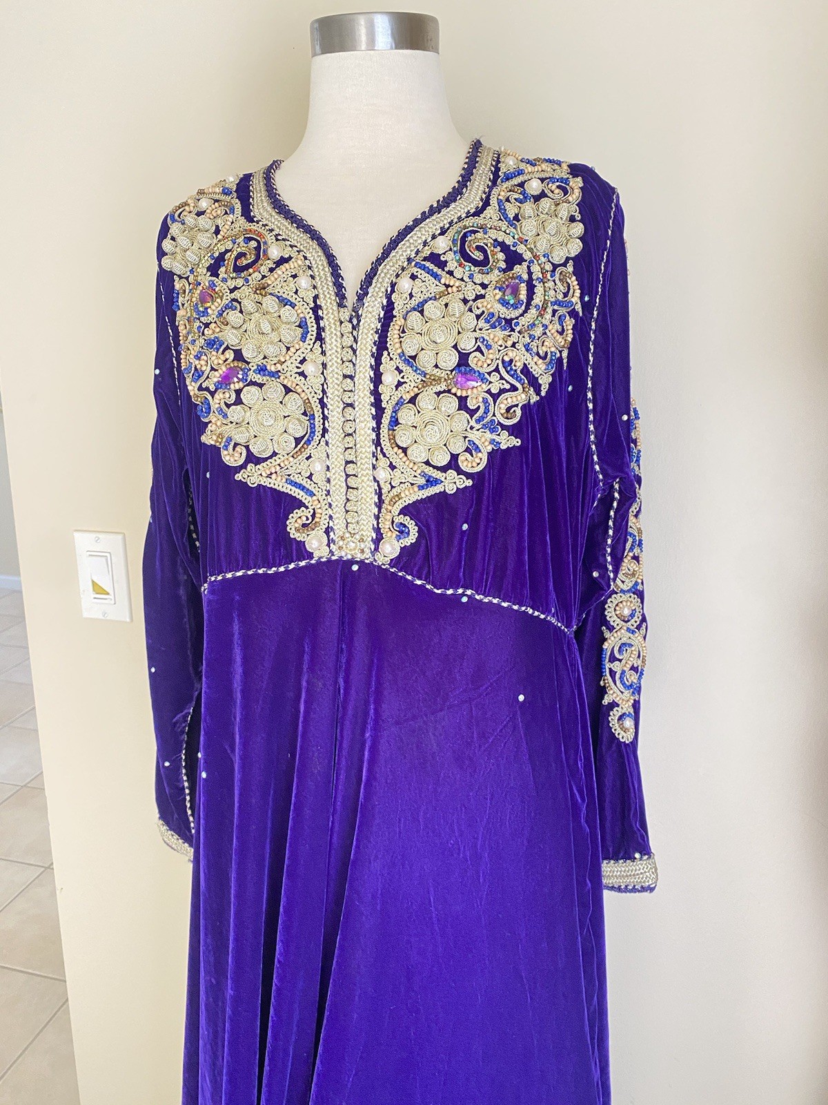 Velvet Flowy Anarkali Floor Length Indian Pakistani Wedding