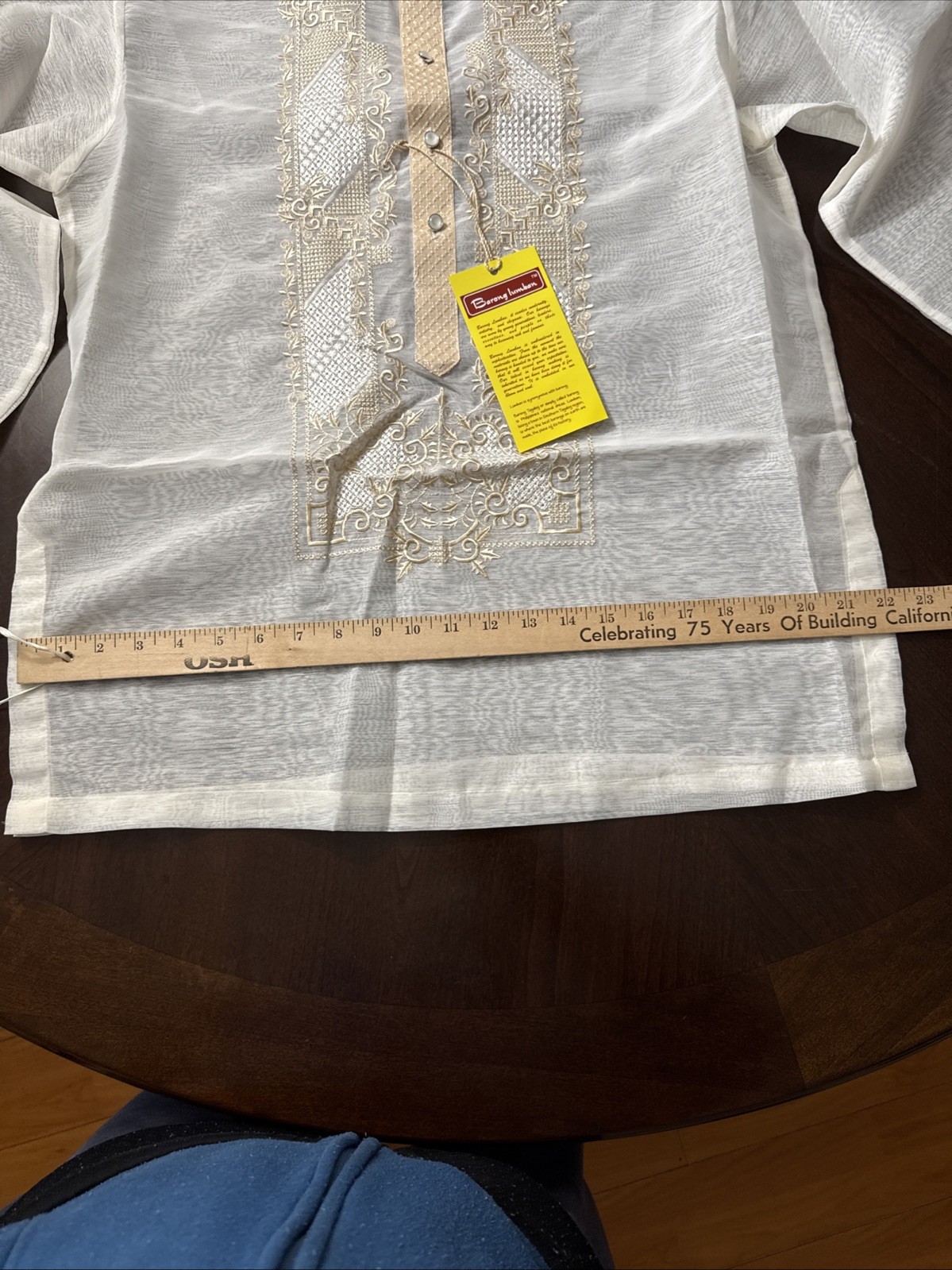 Filipino Barong Tagalog Large With Lining Barong Lumban