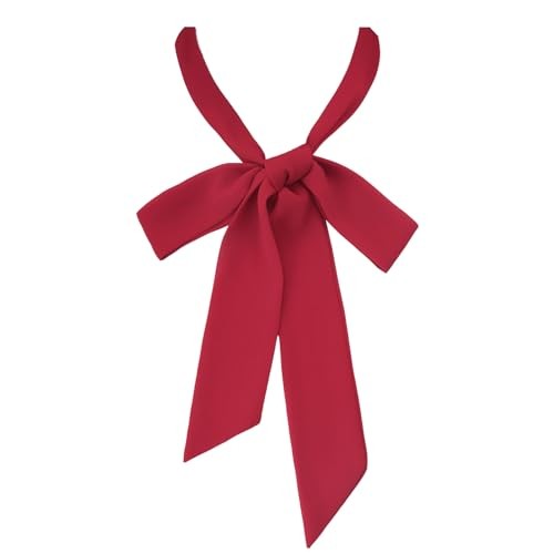Bow Ties for Women/Girls, Self-tie Folding Bowties Accessory for School Red