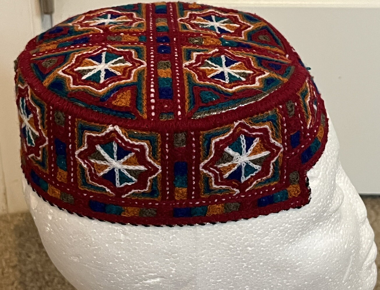 Traditional Sindhi/Balochi/Qandahari/Pashtoon embroided cap for men Sz 21 Islam