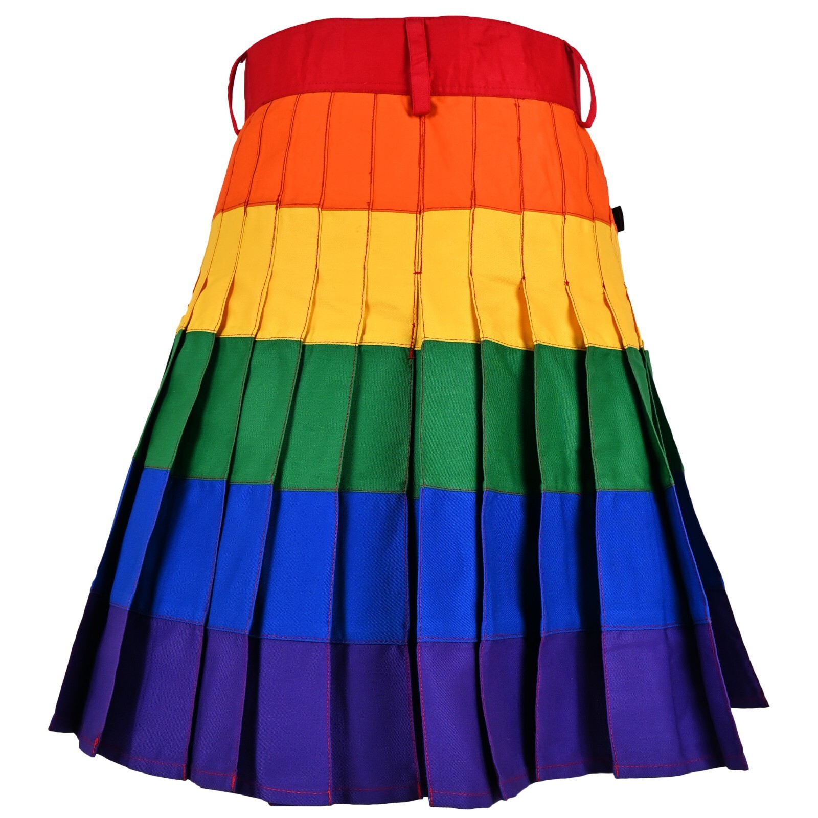 Hybrid Cargo Kilt Rainbow Round Pleated Kilt Traditional Highlander Outfit
