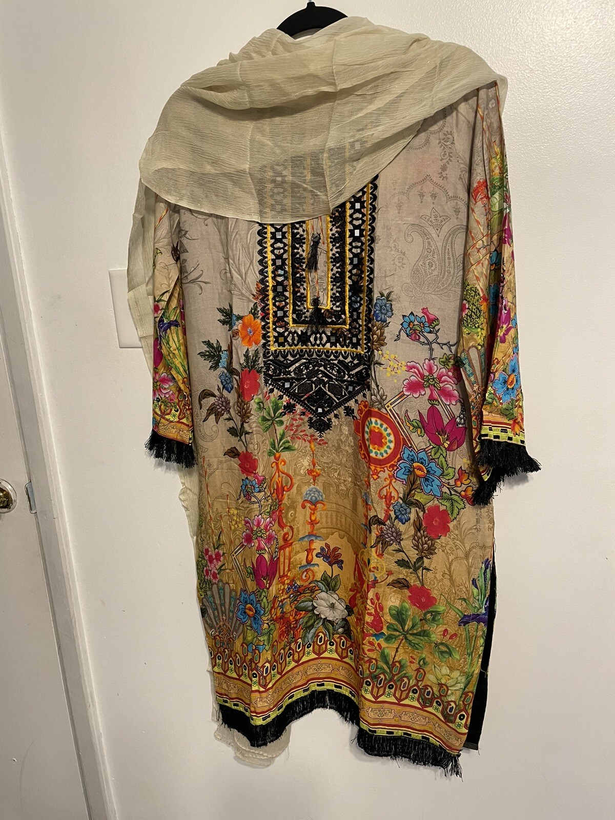 Pakistani Embroidered linen Shalwar Kameez Trouser Shirt Wedding Eid BridalDress