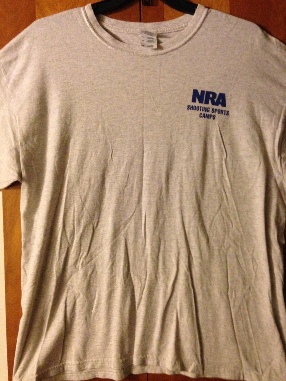 N.R.A. Logo – Shooting Sports Camps- Light-Grey t-shirt- XLarge