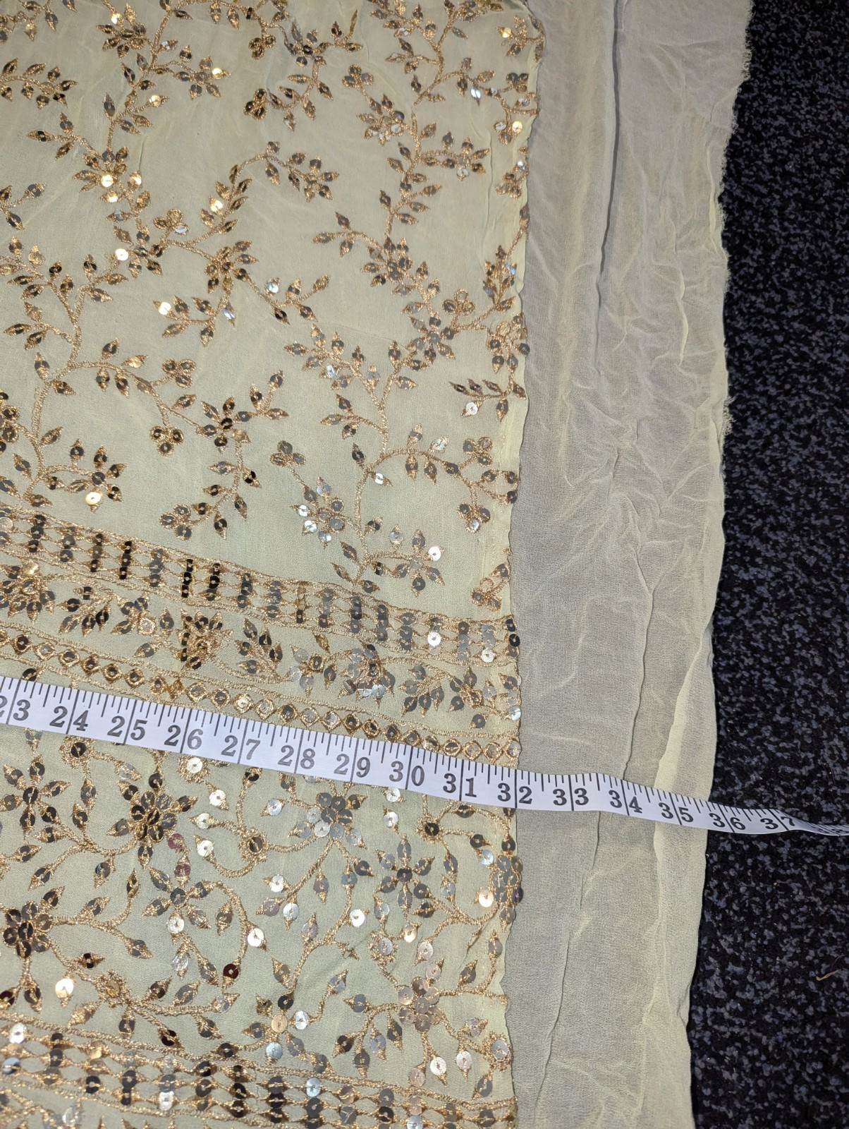 INDIAN/Pakistani UNSTITCHED embroidered/Bead SUIT FABRIC To Make A SALWAR KAMEEZ