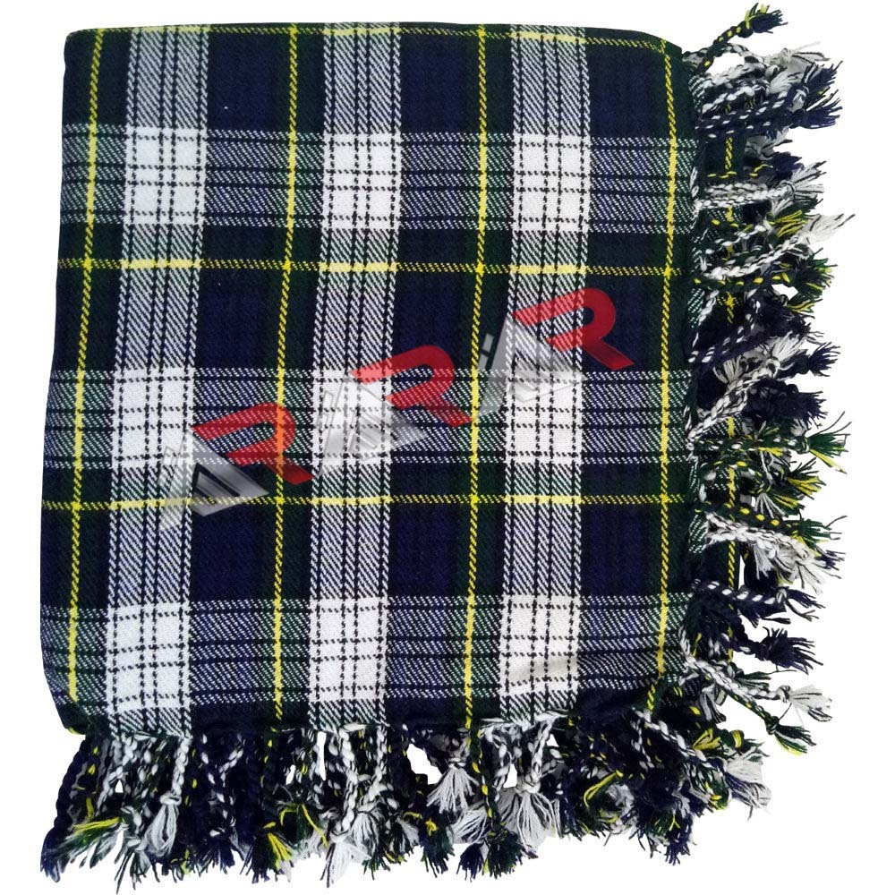 AAR Men Scottish Fly Plaid Highland Dress Gordon Tartan Kilt Piper 48″ x 48″
