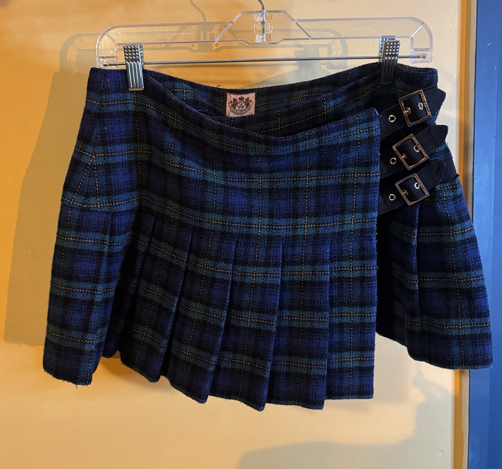 Heritage of Scotland Women’s Blue Traditional Pleated Kilt Skirt with Buckle