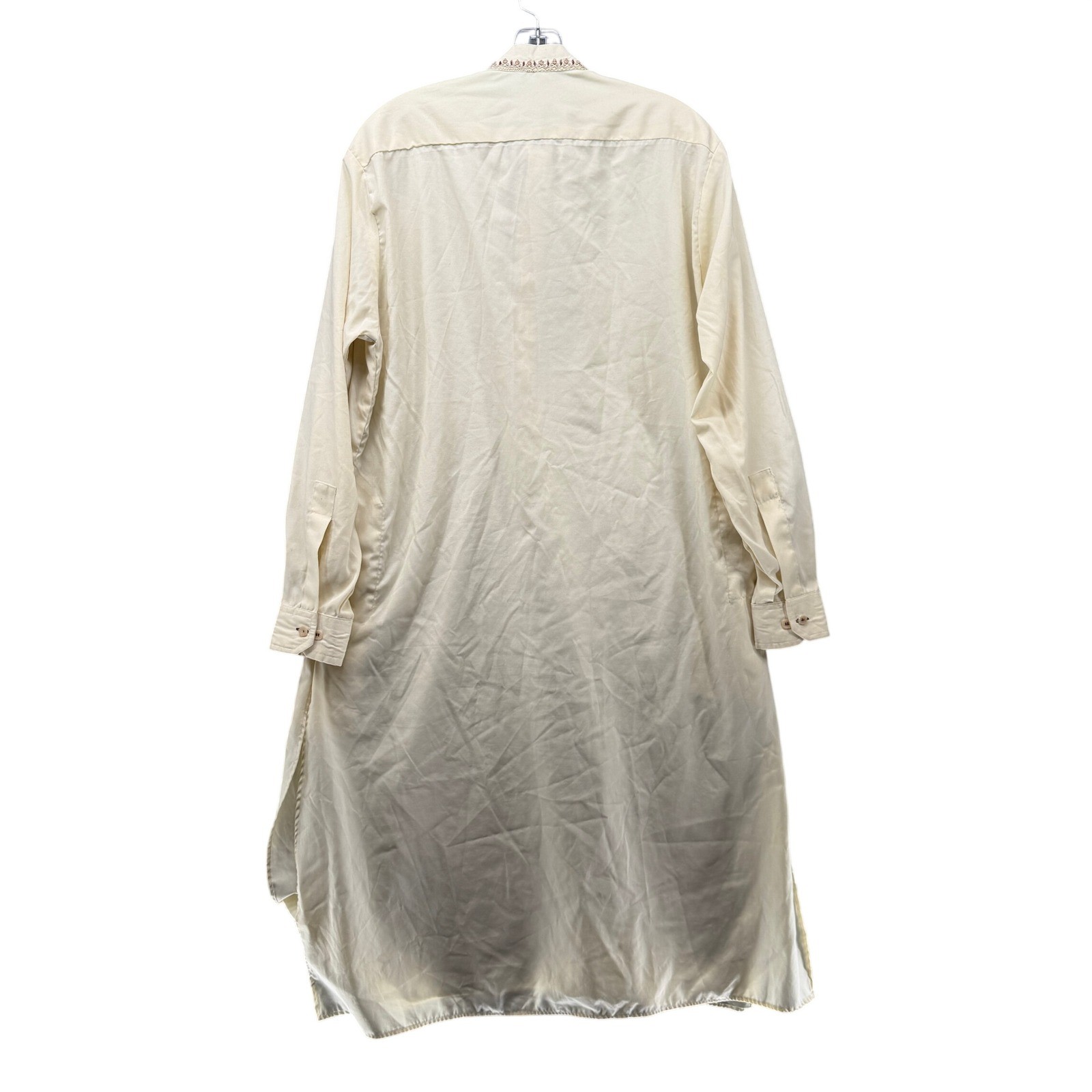 Khurana’s Men’s Cream Embroidered Kurta Pajama Size 38 Medium