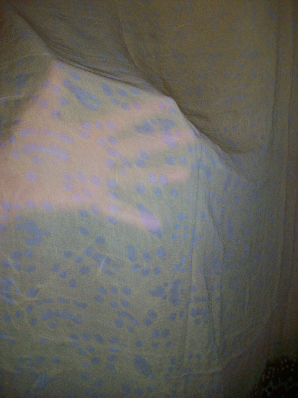 Vintage Sheer Tie Dye Rayon Crepe Border Print Fabric Sari Saree Parthas NWT