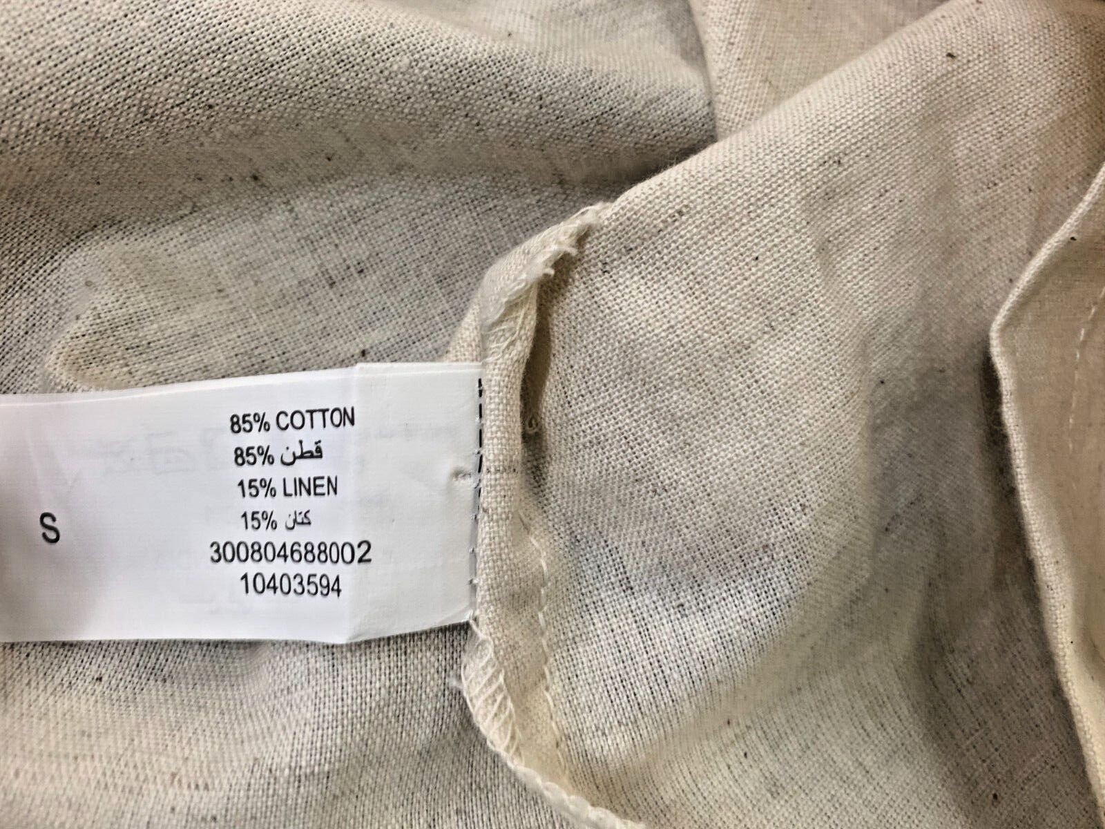 New Linen Blend Small Kurta Boat Neck Dress Utsa Long Tunic Shift Cotton Beige