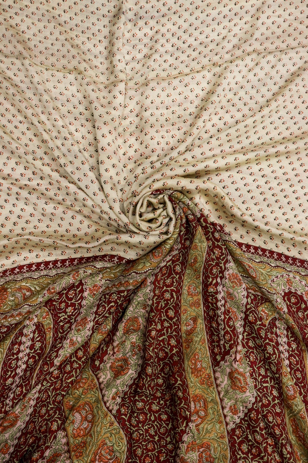 Vintage Chiffon Silk Saree, Lightweight Fabric for DIY & Sewing CS1256