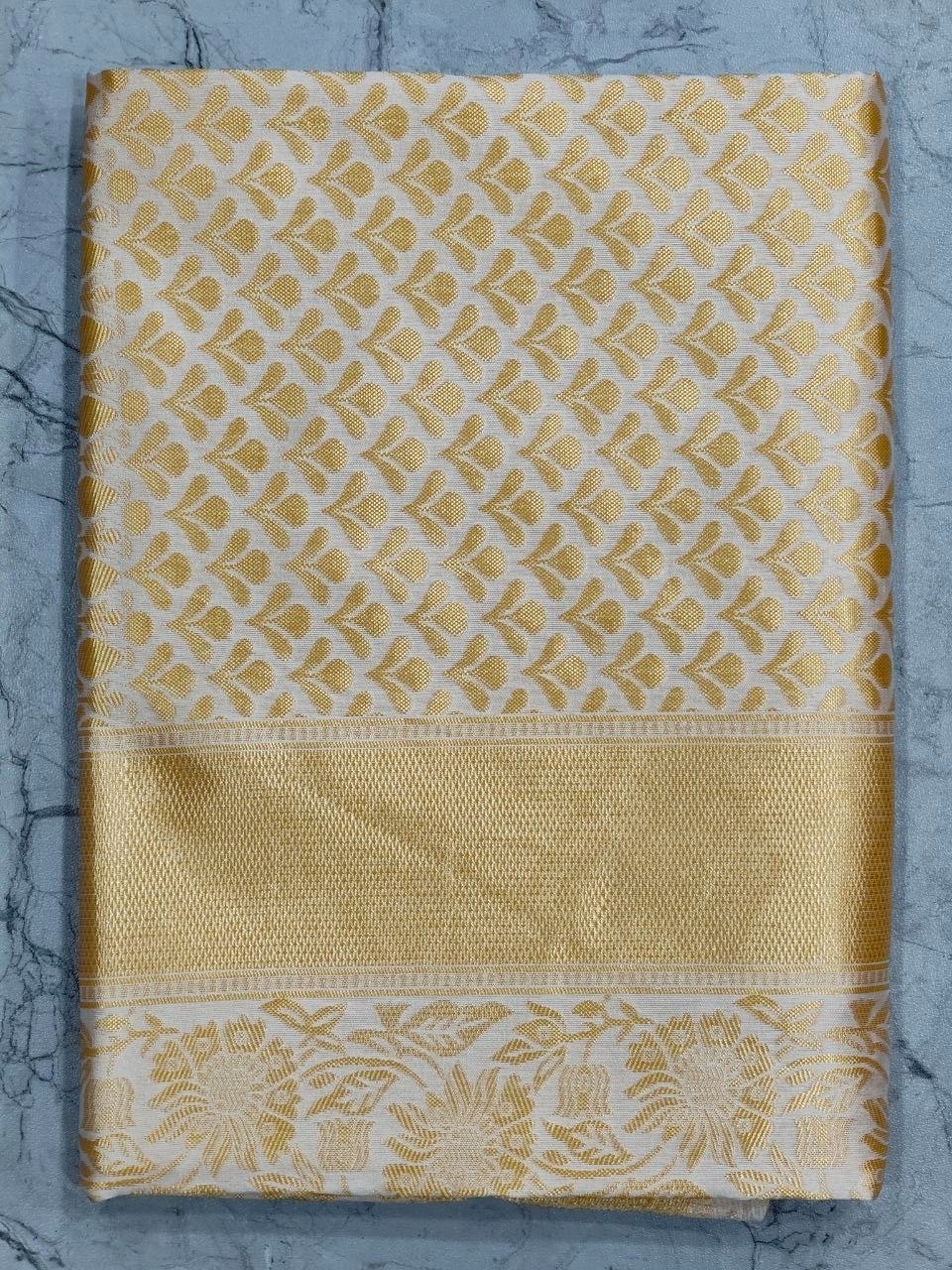 Women’s Woven Design Banarasi Style Soft Lichi Silk Saree With Blouse Piece Sari