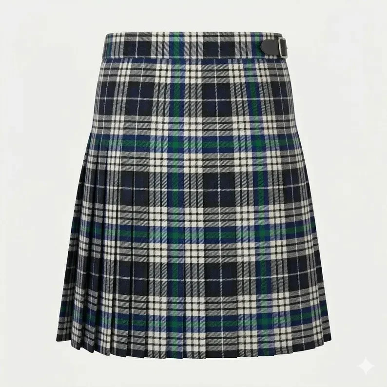 Brittany National Tartan Kilt – Handmade Heavy Weight Acrylic Wool, Leather Stra