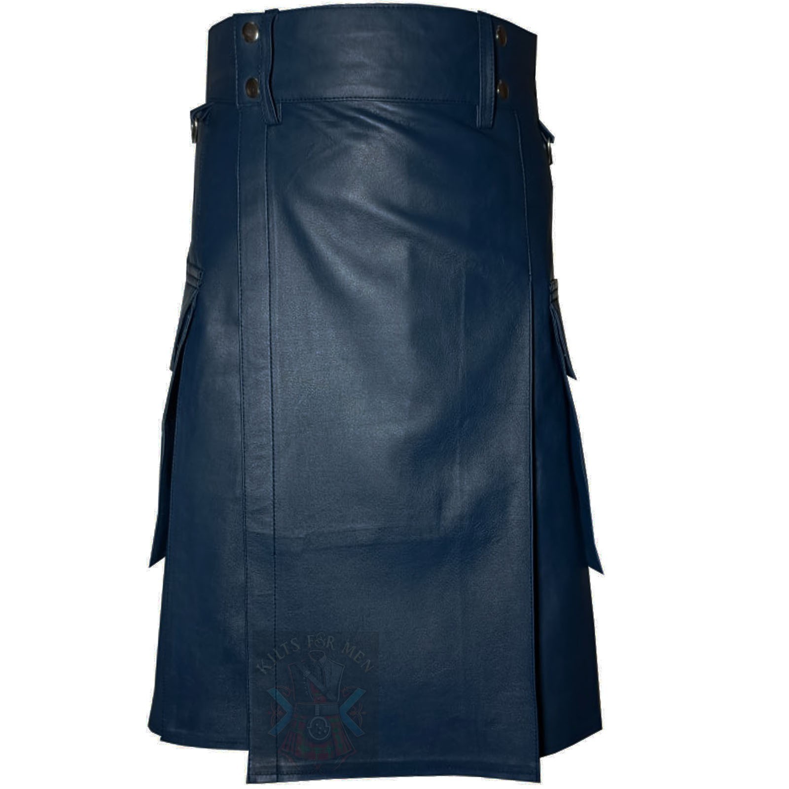 Kilts For Men Navy Leather utility Handmade Scottish original Real Leather Sale