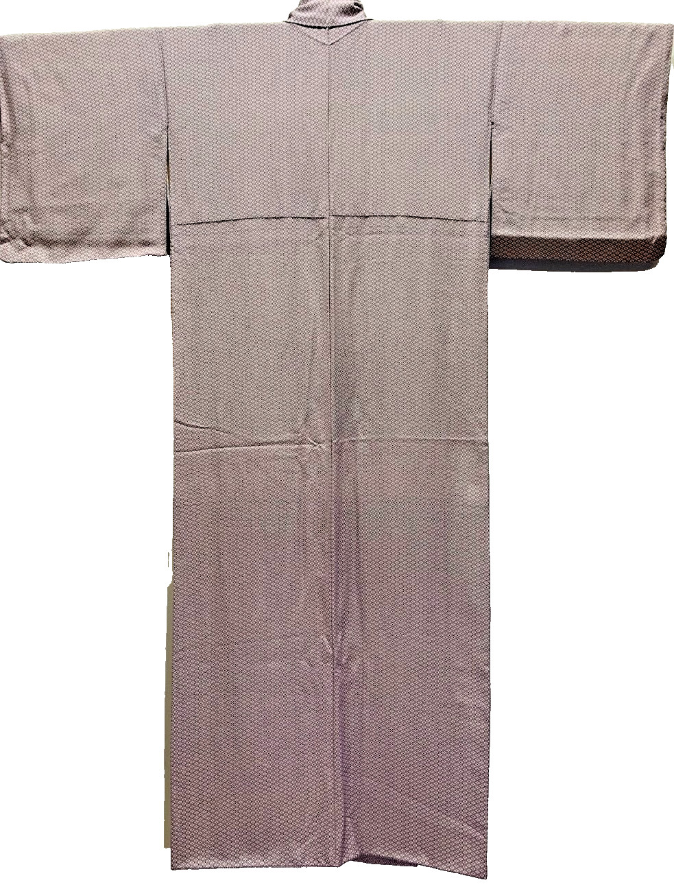 Vintage Komon Kimono Japan Silk Chirimen Edo Komon Katazome Royal Purple Yuki64