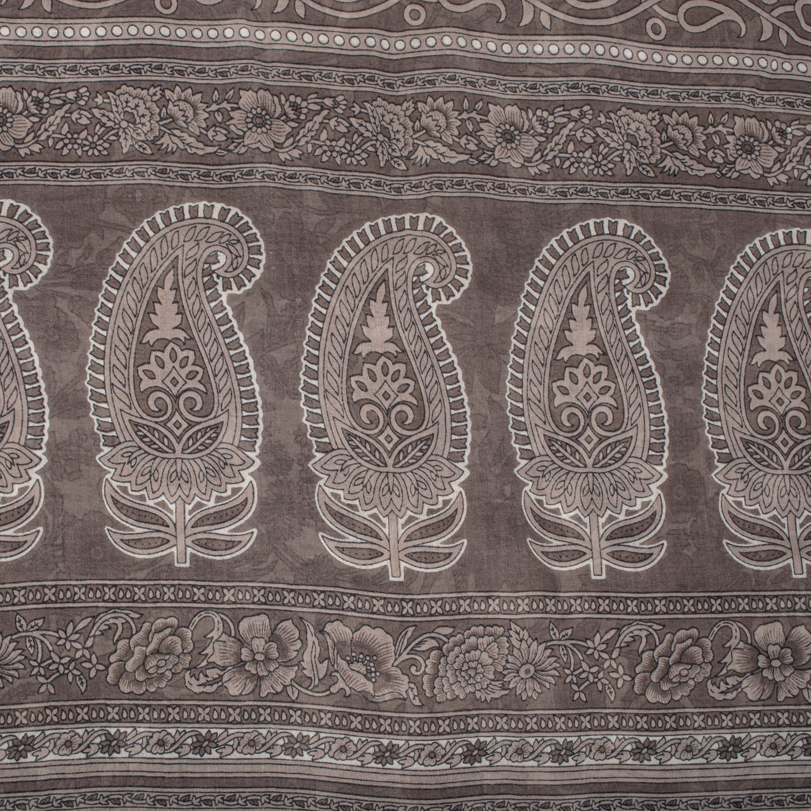 Sanskriti Vintage Saree White-Gray Pure Cotton Printed Sari Craft Fabric 5+Yard