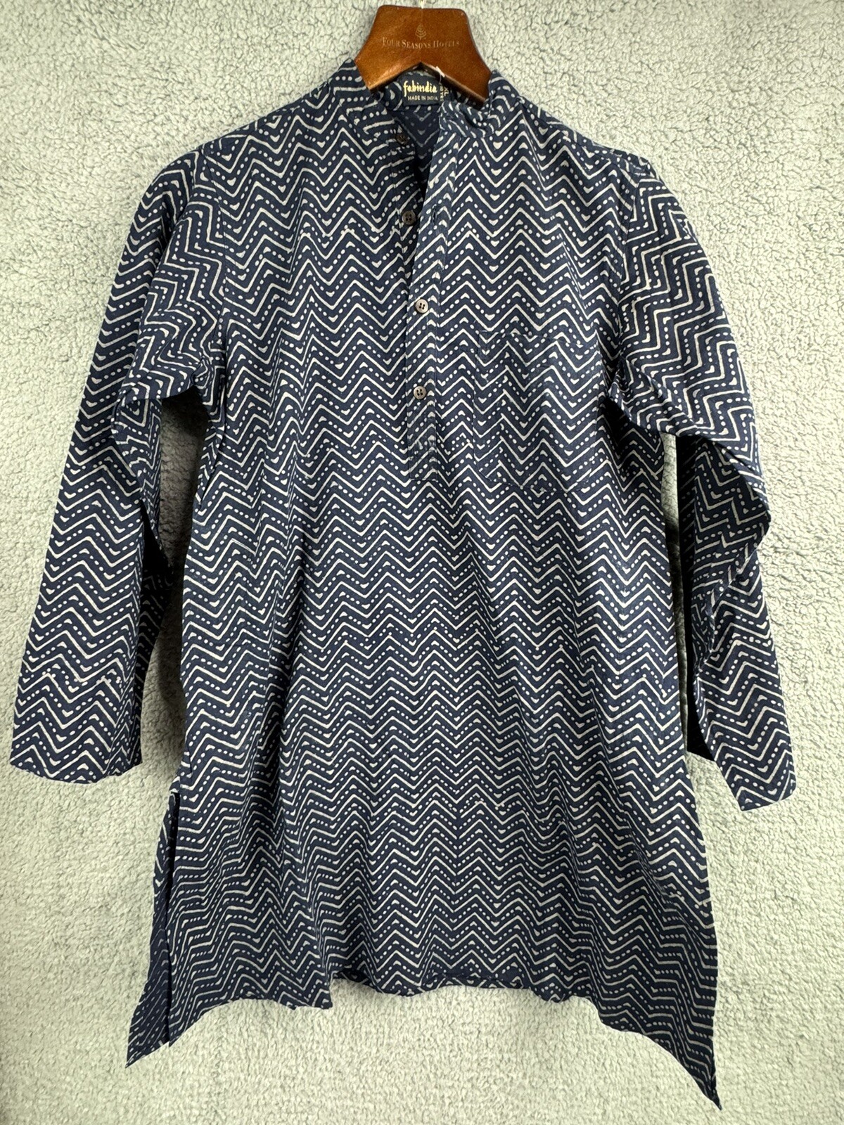 Fabindia KURTA Tunic Shirt Top 8-10 Yrs /Youth XL 3 Pockets New with no tags