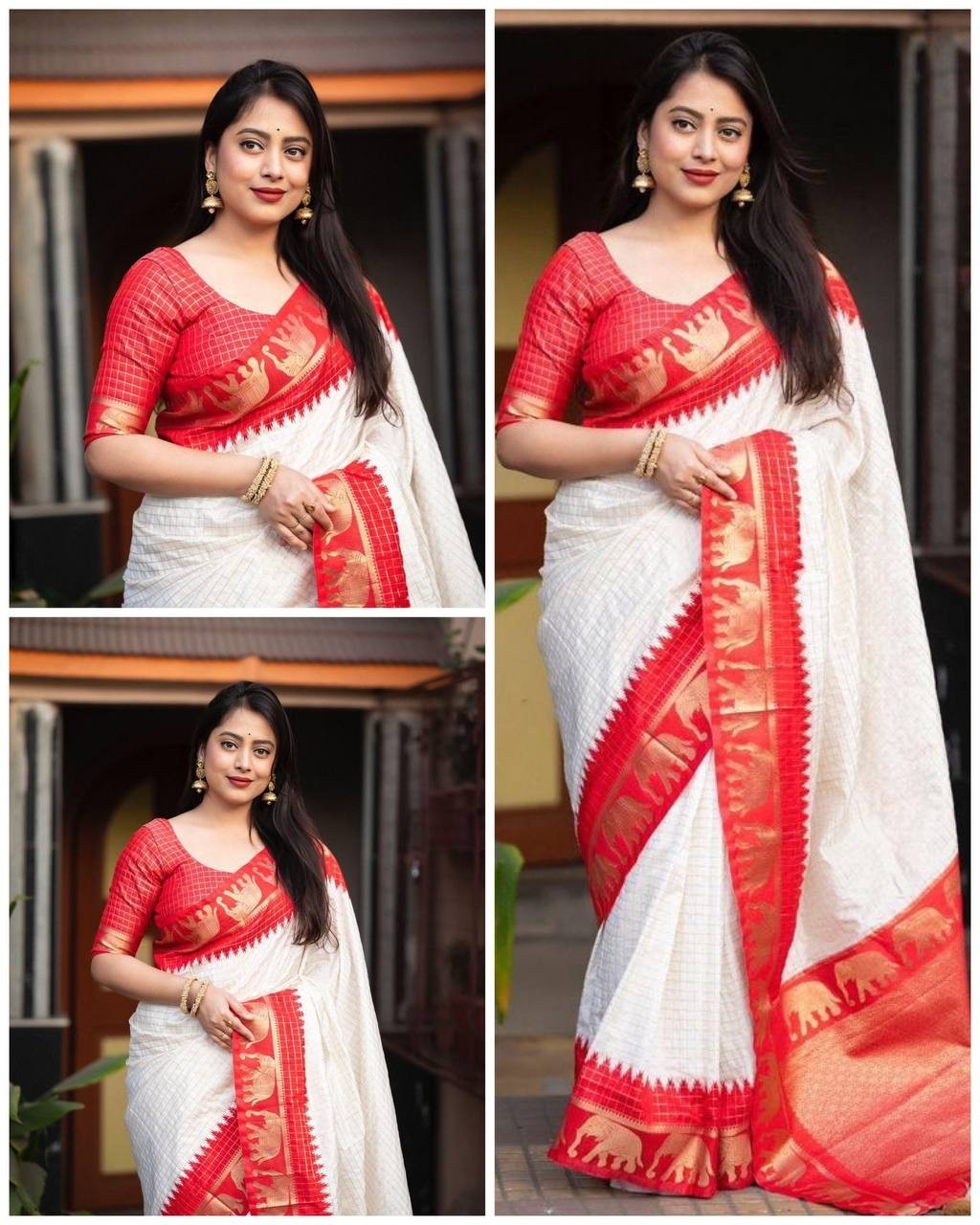 Luxury South Indian Silk Saree With Blouse Designer Bollywood Wedding Wear
