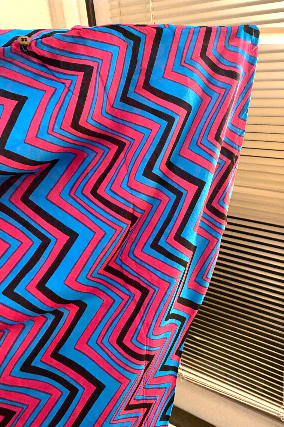 Kaftan Cotton Blue Pink Black Chevron Women Men Unisex New Light Weight Long