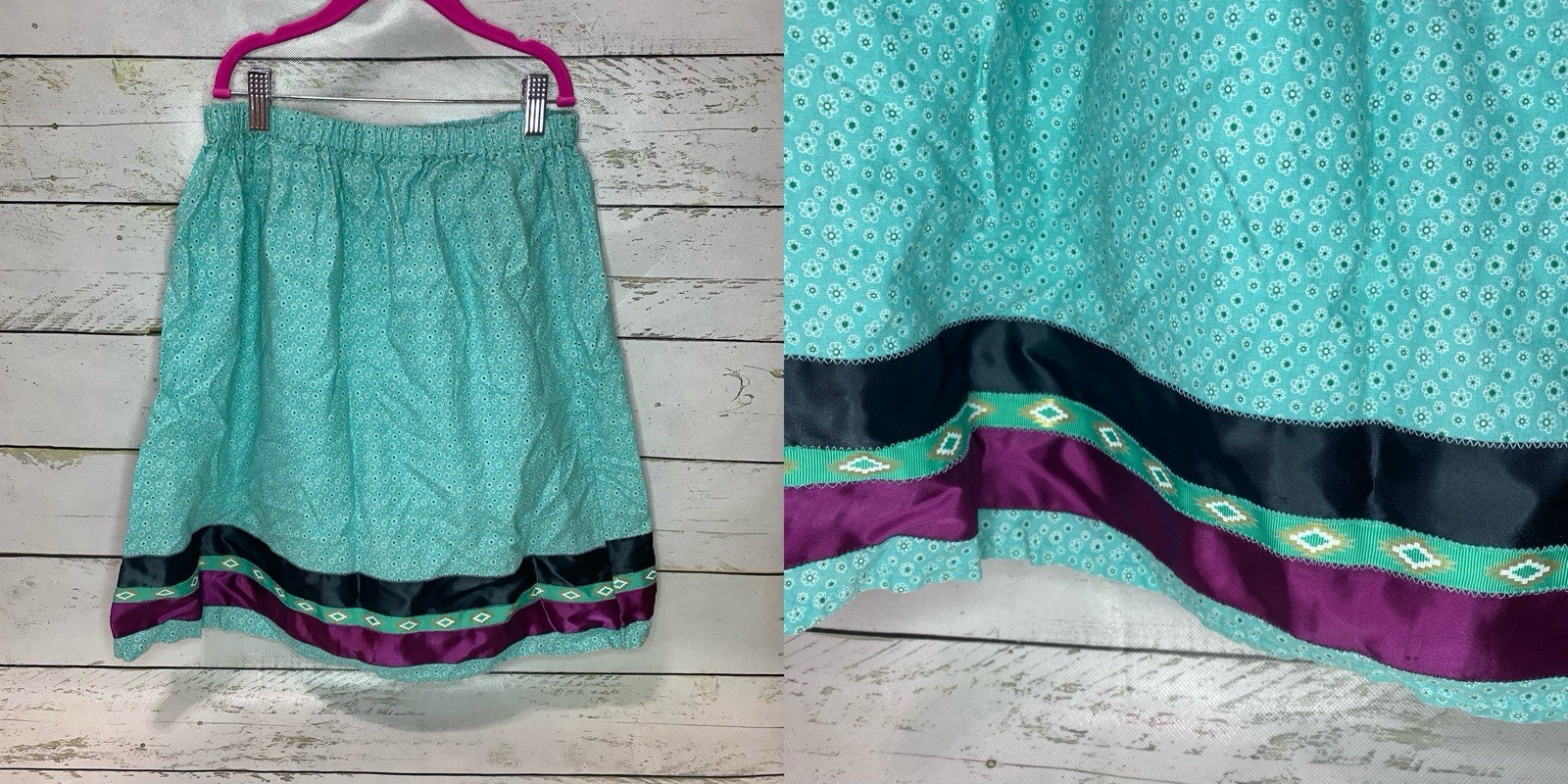 Native American Ribbon Skirt Youth Kids Indigenous Handmade Cherokee Indian