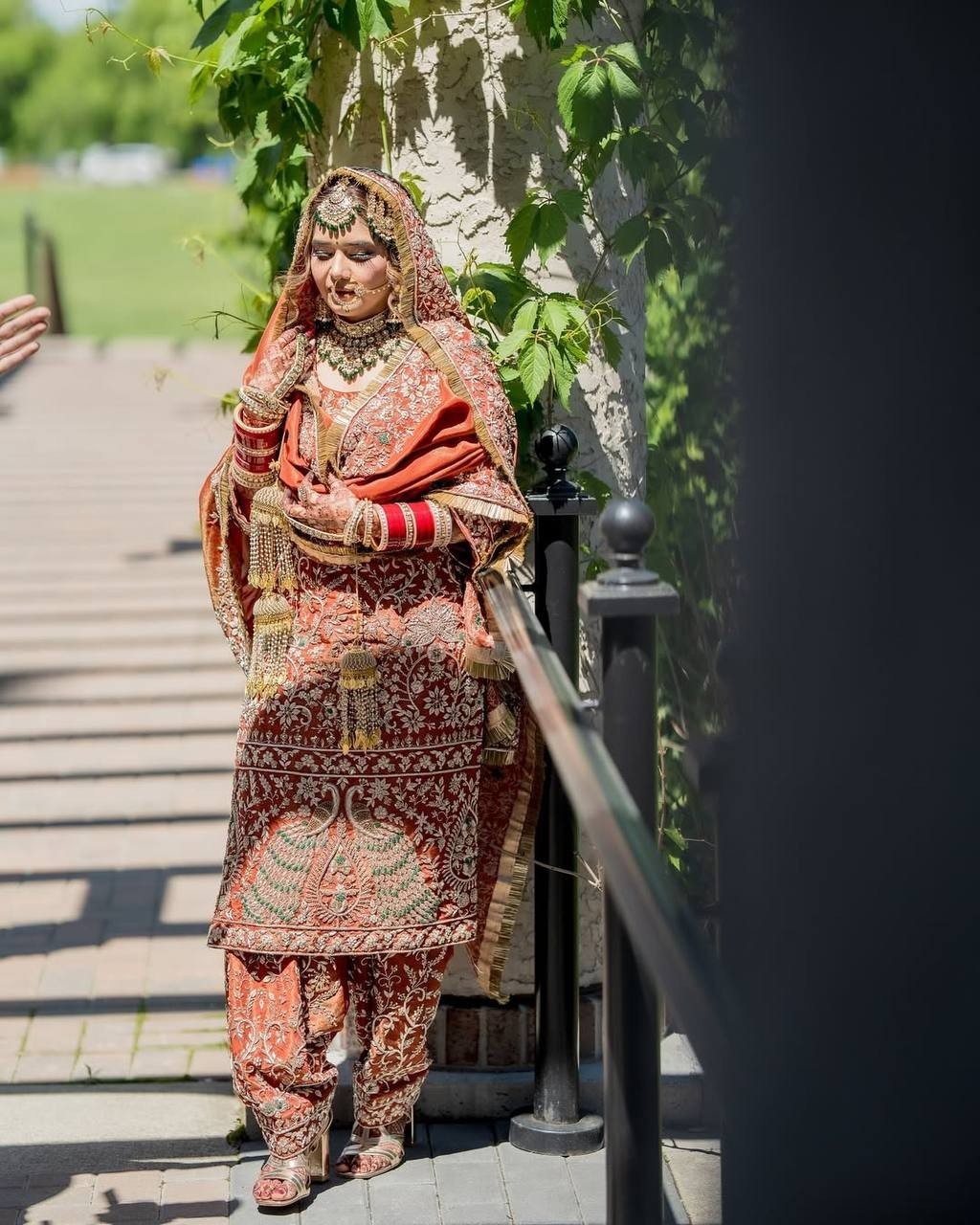 Exclusive Look Heavy Natural Crepe Top Bottom With Orange Dupatta For Function