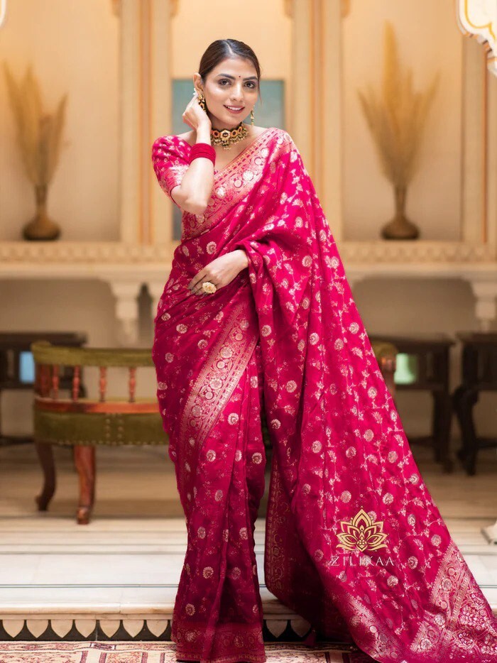 Designer Sari Bollywood Bridal Silk Saree Blouse South Indian Ethnic Ready Made