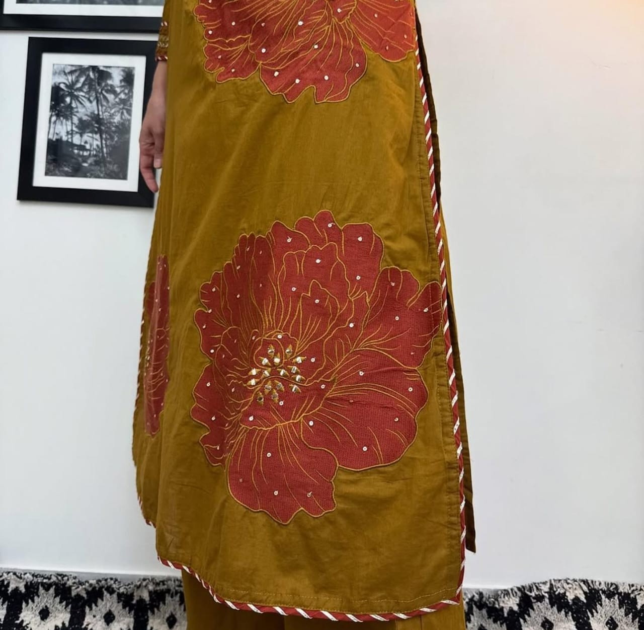 Fully Stitched Kurta Palazzo With Dupatta Set, Indian Designer Salwar Kameez Set