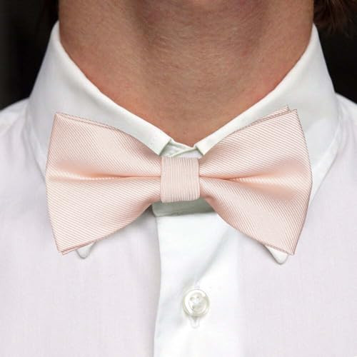 Pre-Tied Bow Ties, Formal Solid S – (0-5 yrs., babies, toddlers) 30 Blush Pink