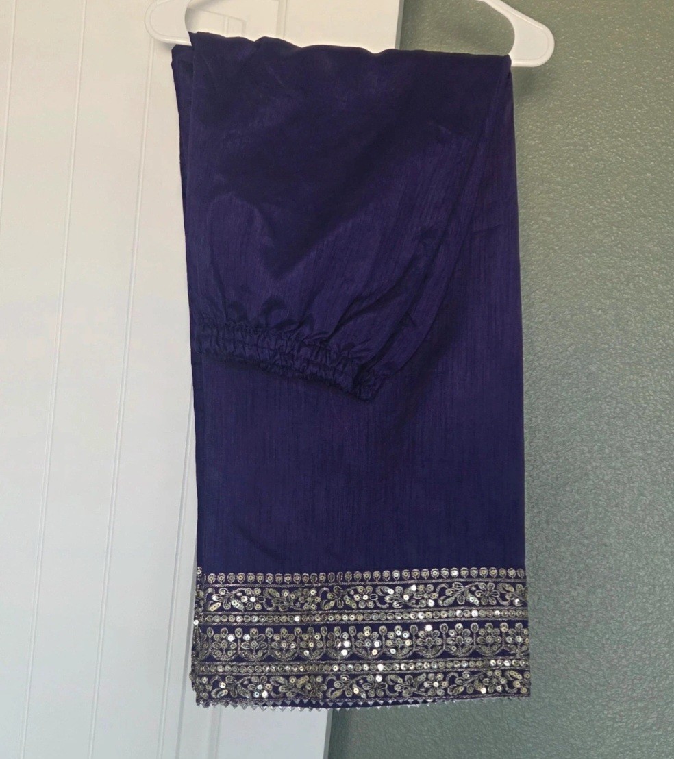 Pakistani Indian Salwar Kameez Anarkali Chiffon Party Dress 3 Piece Bust 38 M
