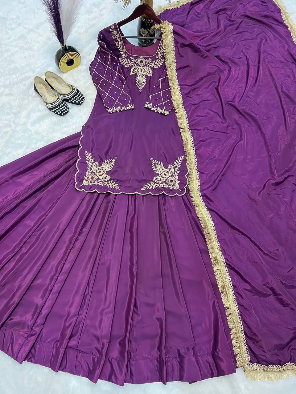 Ready to Wear Indian Designer Lehenga Choli Blouse Kadhai Work Wedding Party Top