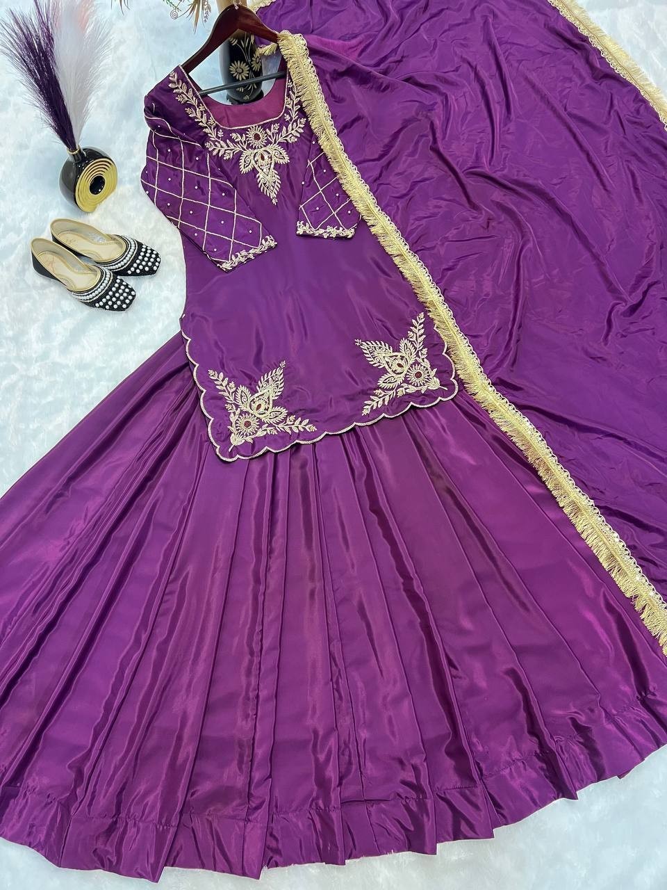 Ready to Wear Indian Designer Lehenga Choli Blouse Kadhai Work Wedding Party Top