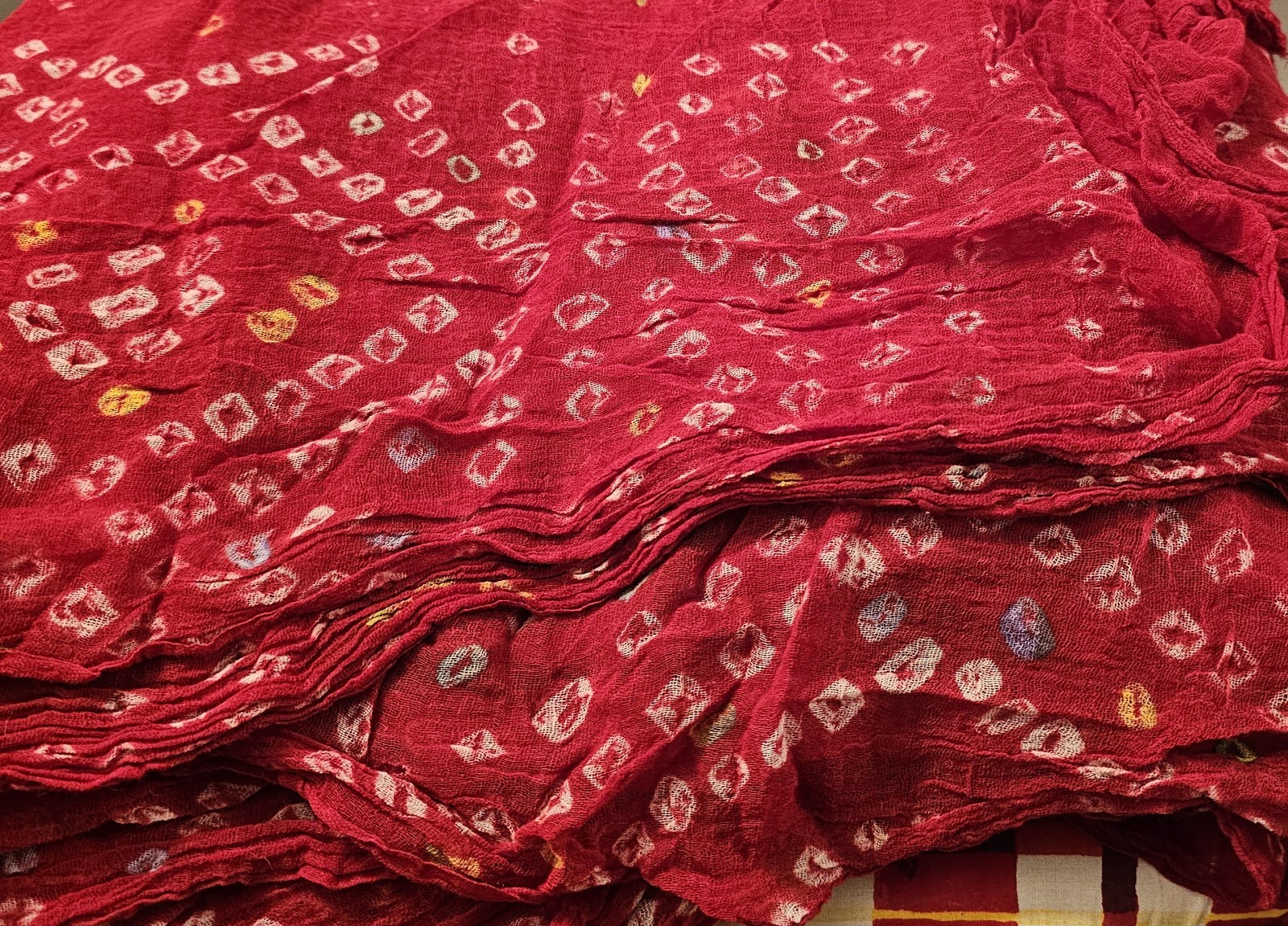 Indian Pagri Mens Turban Cloth Red 23×2 Feet Cotton Blend From India