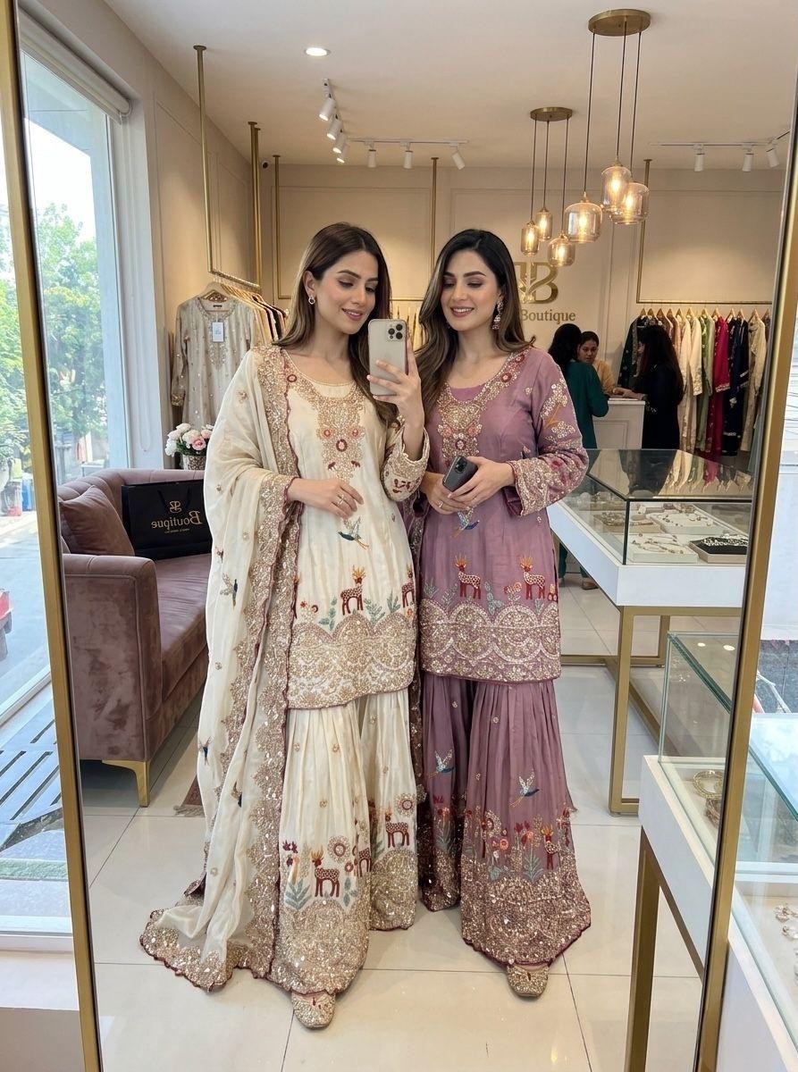 SALWAR KAMEEZ PAKISTANI INDIAN WEDDING PARTY DRESS BOLLYWOOD SUIT SHARARA PLAZZO