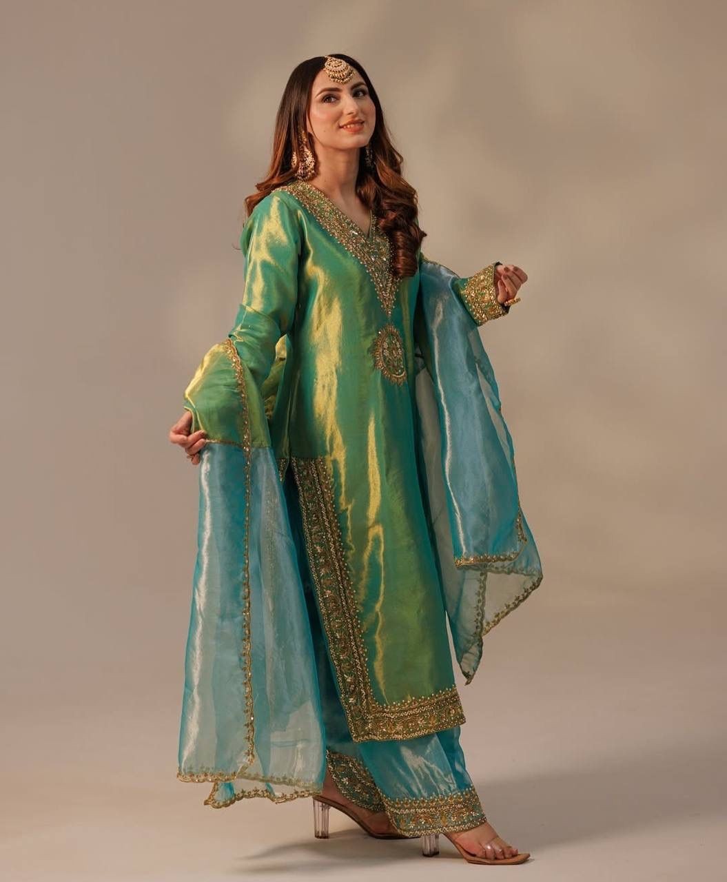 Indian Pakistani Bollywood Salwar Kameez Designer Beautiful Palazzo Suit Dress